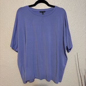 Eileen Fisher Lavender Short Sleeve Top